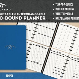 Trailhead 3-in-1 Disc-Bound Planner: Goal Setting, Life Planning & Daily Journalingr - Juniper