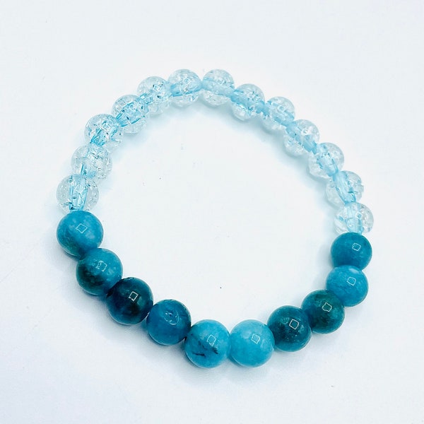 Bracelet apatite bleu magique