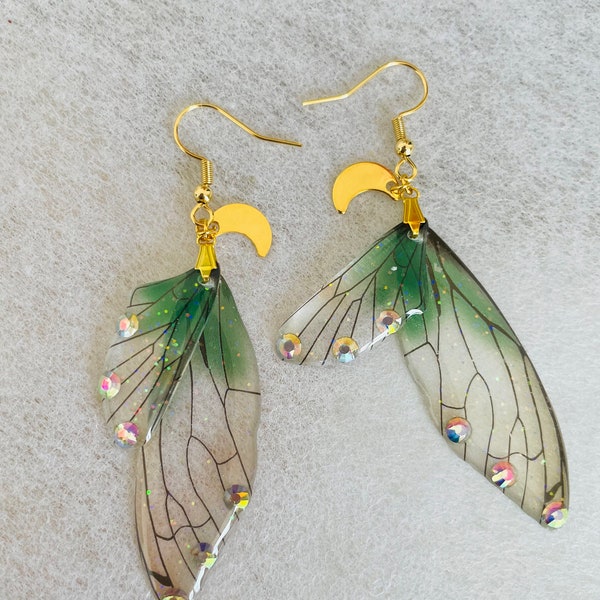 Boucles d’oreilles ailes de fée