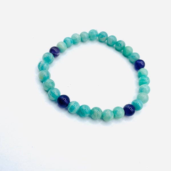 Bracelet amazonite améthyste