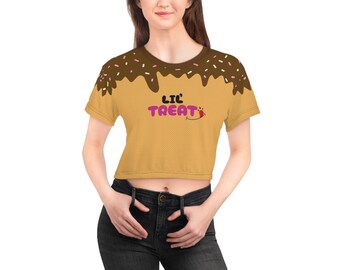 Lil' Treat Chocolate Ice Cream Crop Tee