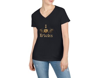 I Love Tricks Ladies' V-Neck T-Shirt