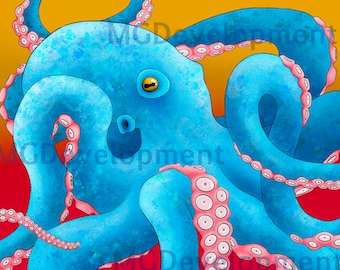 Digital Art Print - Octopus