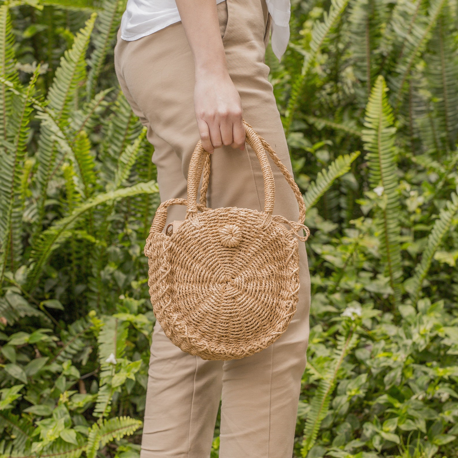 Natural Cross Body Round Straw Bag Retro Hand Woven Rattan Etsy Australia