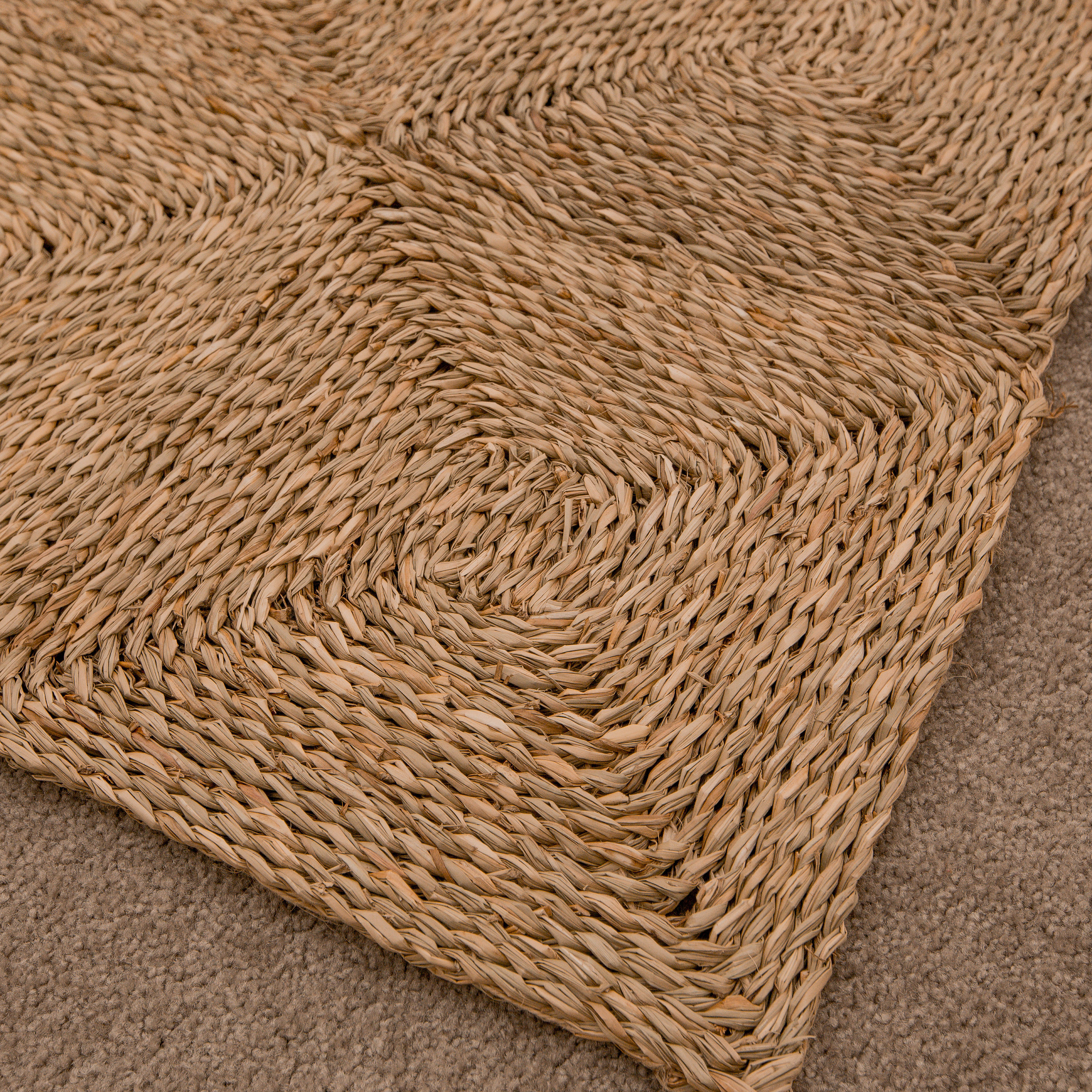 Foldable Natural Seagrass Rectangle Rug Handwoven Coastal Etsy