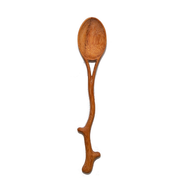 Branch Tree Wooden Spoon Hand Carved Organic Kitchen Utensil Etsy