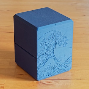 STL Dateien für blaue 100 Karten (Commander) Getriebe Deck Box mit Magnetverschluss.