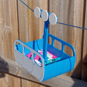 STL files for Cable car clothes peg basket