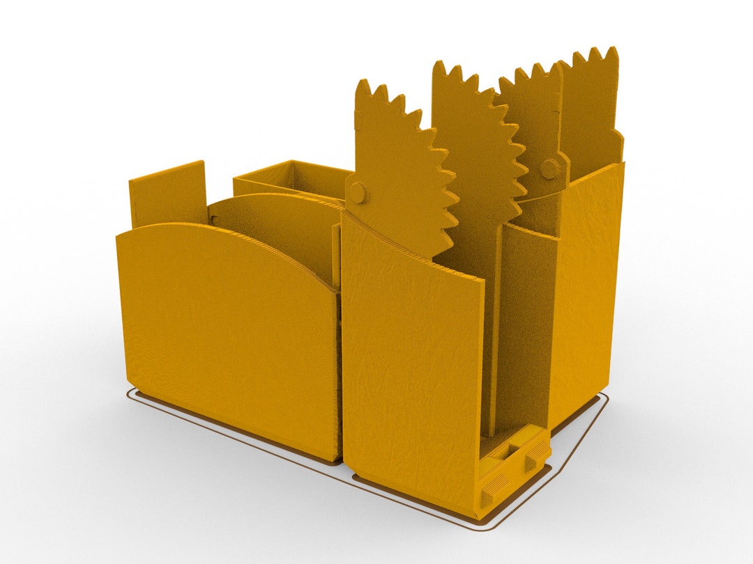 STL Files for Enlarged, Geared, Deck Box With Latch for Card