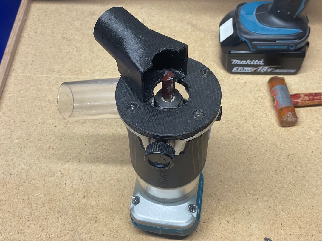 Makita trim router dust collection sale