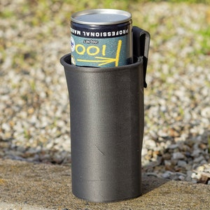 May include: A black plastic can holder with a metal can inside. The can is labeled "Professional National 1000 Net Wt."