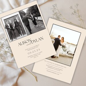 Minimalist Vellum Wedding Invitation – Photo Wedding Invite