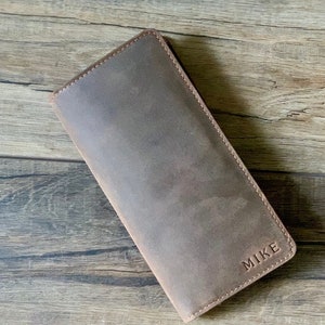 Regalo de Navidad para él, billetera de cuero personalizada, billetera personalizada, billetera grabada, regalo para novio, billetera para hombre, regalo de cumpleaños para papá