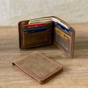 Cartera de cuero, Cartera de cuero bifold, Cartera de cuero para hombre, Cartera de cuero PERSONALIZADA, Cartera de cuero para hombre