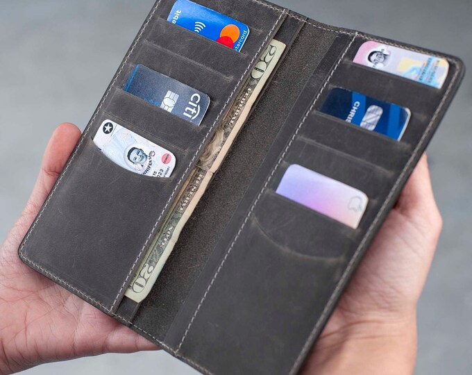 Leather Wallet, Personalized Wallet, Wedding gifts, Birthday Gift, Gift for husband, Fathers day gifts, Woman Wallet,Christmas Gift