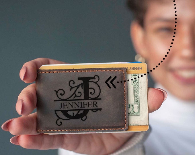 Personalized money clip, Money clip engraved, Custom money clip, Graduation, Mens leather wallet, Gift for him, Mens gift, Fathers Day Gifts