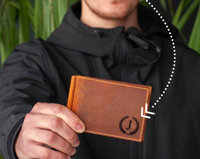 PERSONALIZED GIFT,Leather Wallet, Engraved wallet, GRADUATION, Wallet,Mens leather wallet, Gift for him, Mens gift, wallet,Fathers Day Gifts