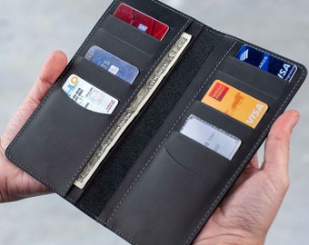 Personalized Leather Bifold Wallet: Minimalist Men's Gift