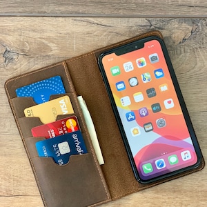 FUNDA PARA IPHONE 11, Funda de piel personalizada para iPhone 11, iPhone 11, Funda billetera para iPhone 11, Funda billetera para iPhone, Funda billetera de piel para iPhone