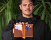Front Pocket Wallet, Mens Wallet, Minimalist Leather Wallet, SLIM wallet, PERSONALIZED LEATHER Wallet, Mens Leather Wallet