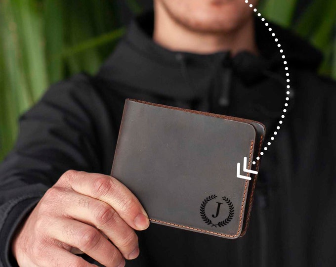 Leather Wallet Man, Man Leather Wallet, Man Gift, Bifold leather wallet, Men LEATHER Wallet, PERSONALIZED Leather Wallet, Man Leather Wallet