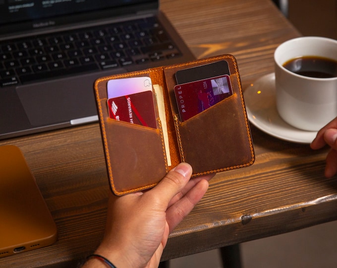 Front Pocket Wallet, Mens Wallet, Minimalist Leather Wallet, SLIM wallet, Personalized Leather Wallet, Mens Leather Wallet