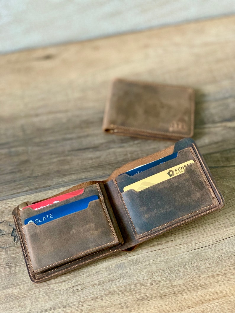 Leather Wallet Bifold Leather Wallet Men LEATHER Wallet - Etsy