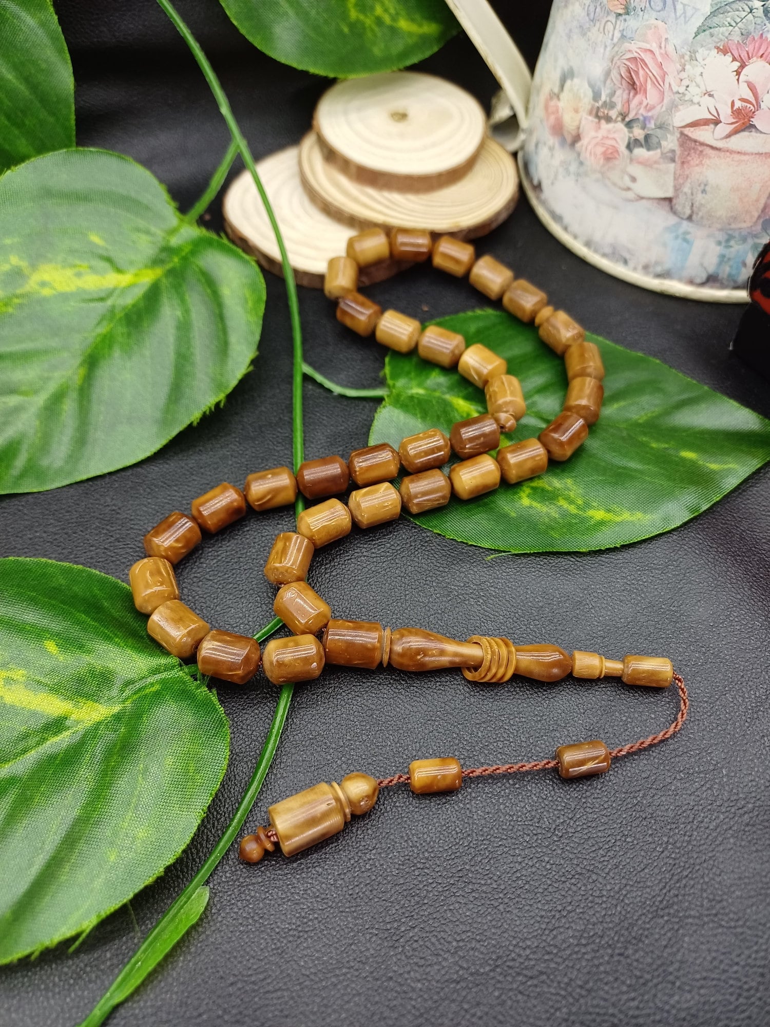 Elegant Kuka Wood Tasbih: 33 Coca Wood Muslim Rosary - Etsy