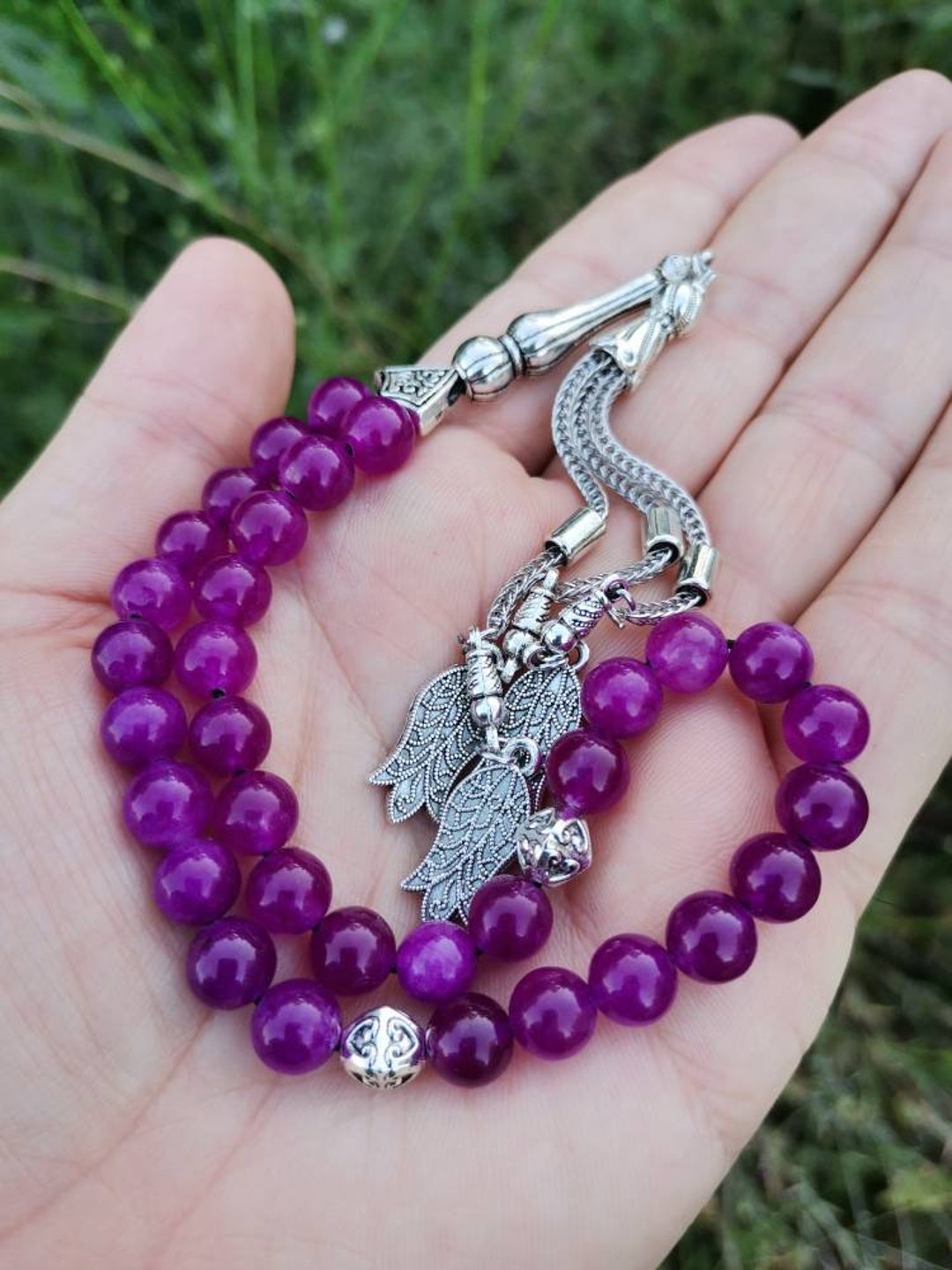 Tasbih Musulmano Da Preghiera Rosa – Set Da 2 Pezzi Con 99 Perline E Nappa Lunga – Dhikr E Accessorio