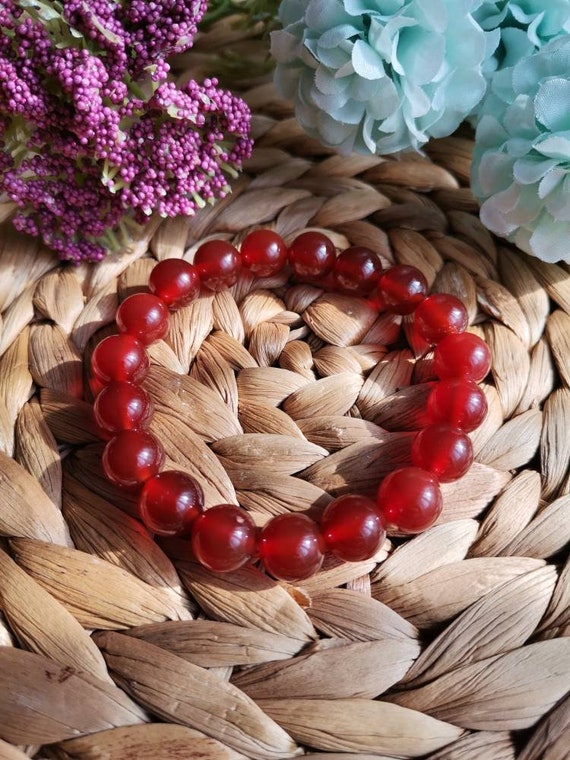 White agate bracelet 6mm white hakik bracelet