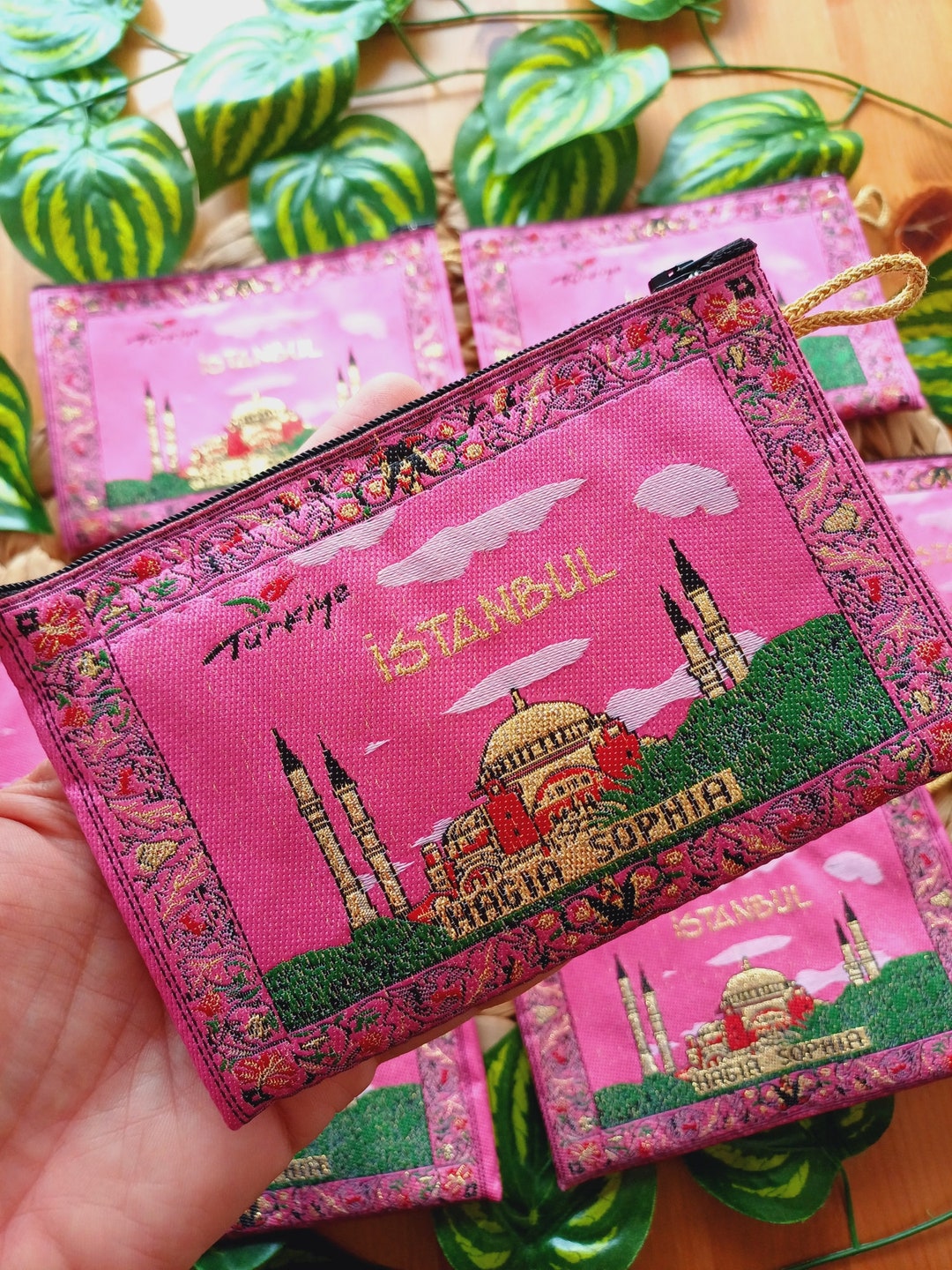Istanbul Pink Authentic Wallet, Turkish Coin Purse, Hagia Sophia Wallet ...
