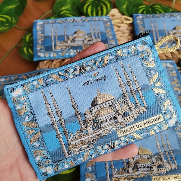 Istanbul Authentic Wallet, Turkish Coin Purse, Ottoman Style Wallet, Handmade Authentic Turkish Wallet, Blue Mosque Wallet, Big Size Wallet