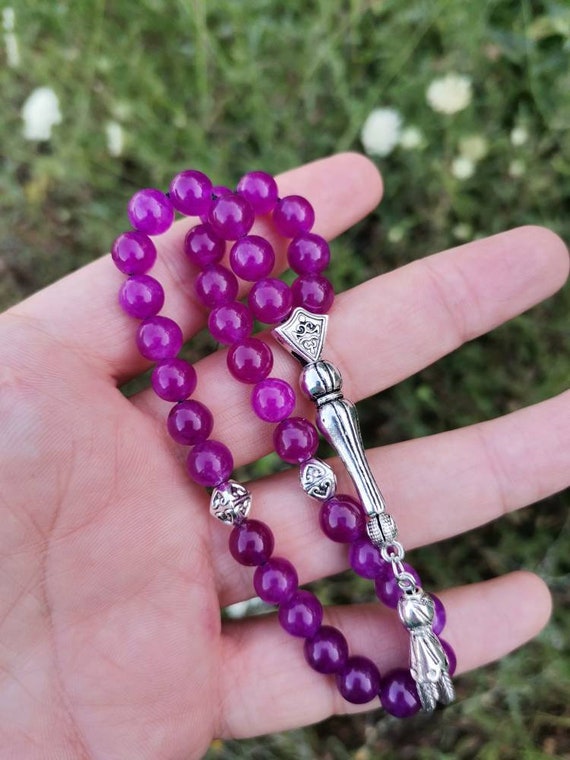Tasbih Musulmano Da Preghiera Rosa – Set Da 2 Pezzi Con 99 Perline E Nappa Lunga – Dhikr E Accessorio