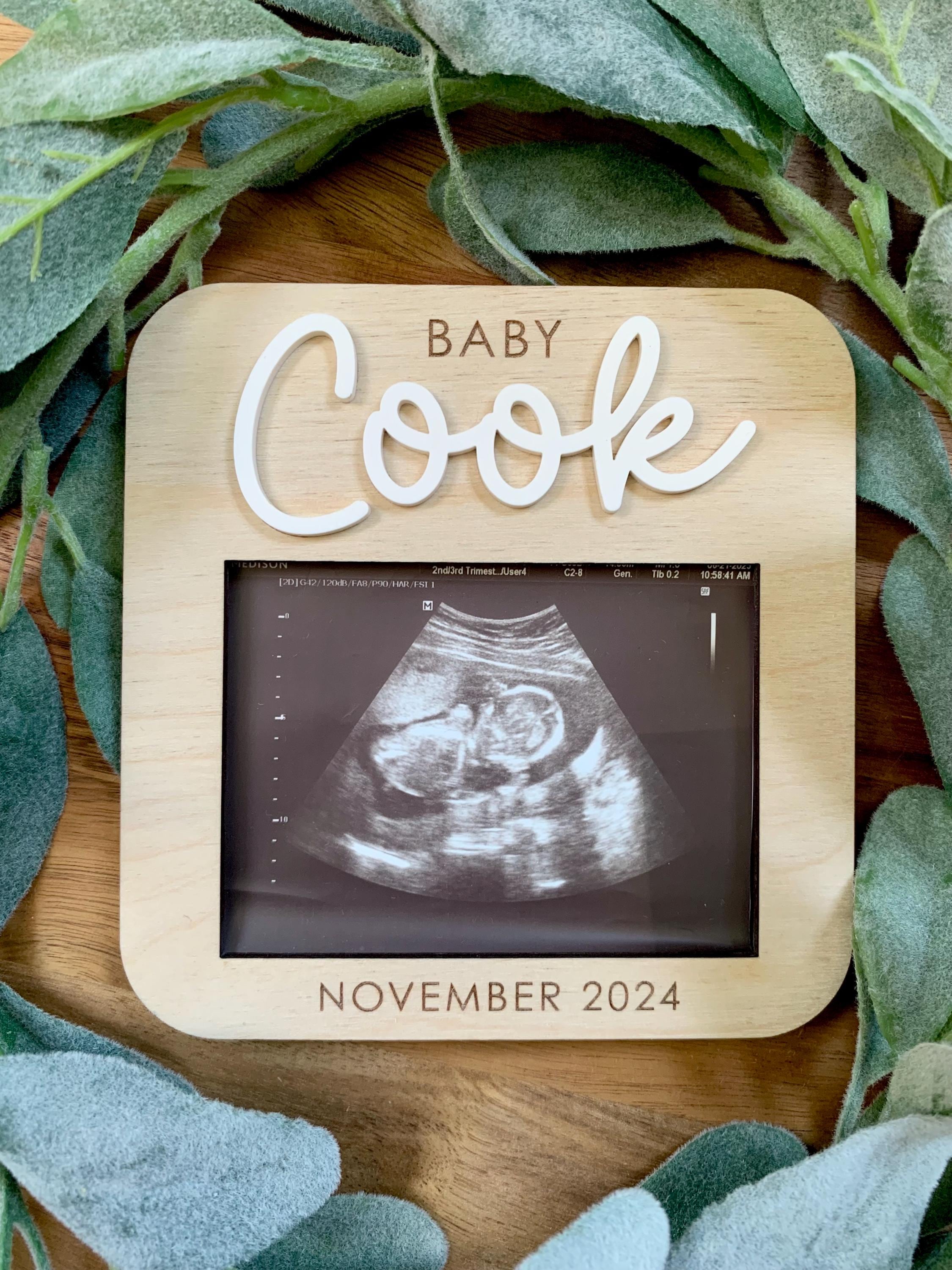 Sonogram Magnets Custom Sonogram Photo Frame Magnet: Pregnancy Announcement Keepsake - Etsy