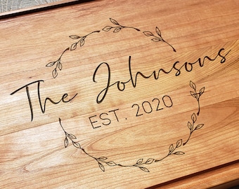 Personalized Cutting Board, Custom Cutting Board, Cheese Board, Chopping Board, Wedding gift, Christmas gift, Closing Gift