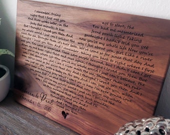 Bridal shower gift for wedding-Bride groom gift-for her-Personalized engagement gift for couple-bride-wedding song gift-wedding lyrics