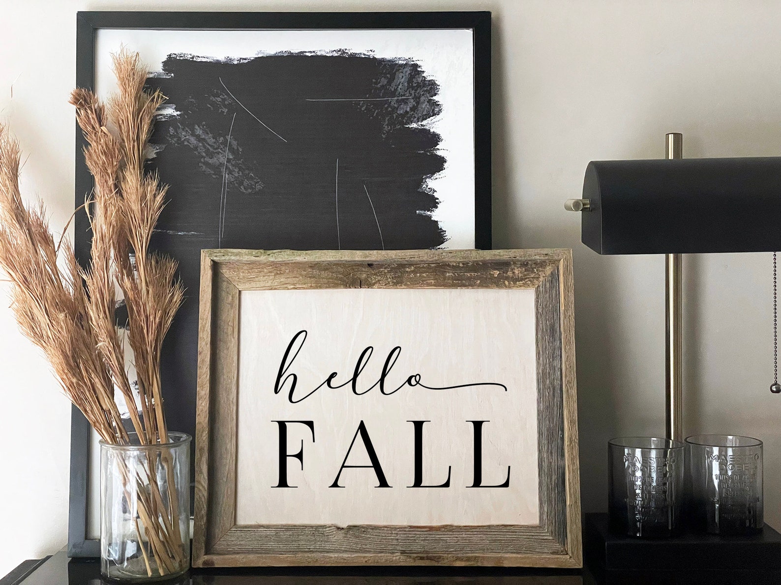 Hello Fall Sign, Fall Wood Sign, Fall Home Decor, Fall Farmhouse Decor ...