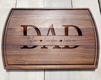 Father's Day Cutting Board Gift, Custom Engraved, Walnut Wood Cutting Boards, Personalized Father's Day Gift, Gift For Dads, Daddy Gift, Pop