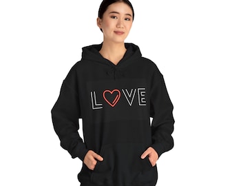 Sudadera con capucha Love Heavy Blend para el Día de San Valentín