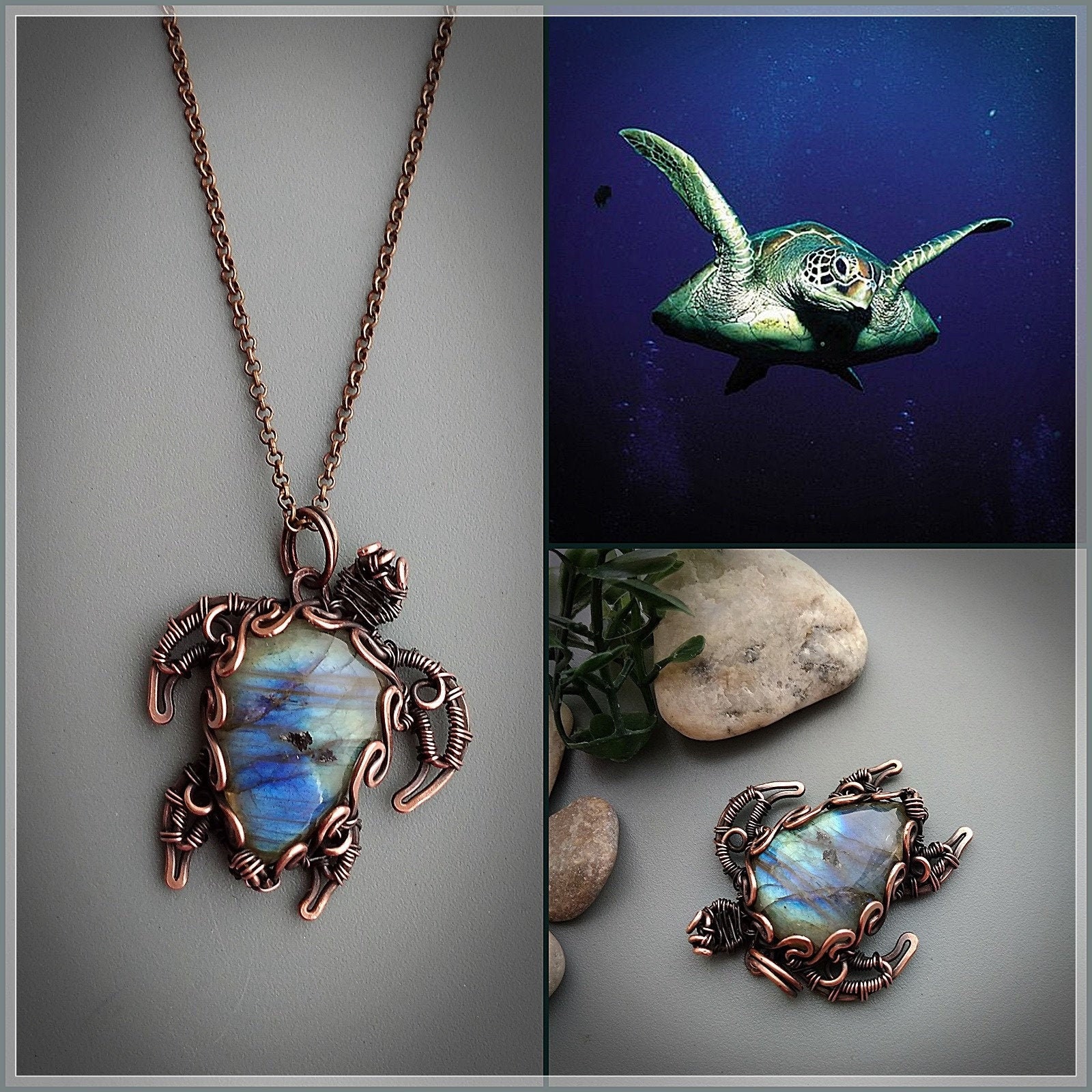 Save the ocean turtle necklace save the turtles spiritual | Etsy