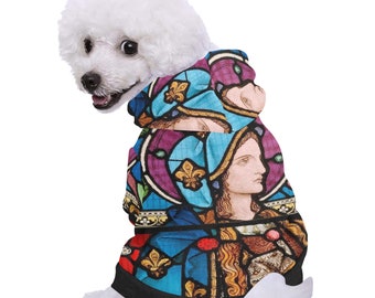 Pet Dog Hoodie -(dogs clothes tag collar toys bed gifts bandana coat stocking jacket sweater sweatshirt shoes small large animal)