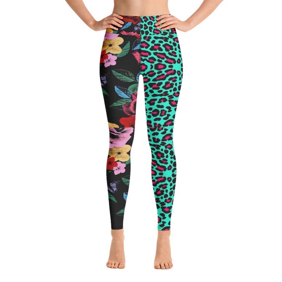 Leggings -(yoga fitness gym workout tights pants sports vintage for women girls cute athletic soft colorful unique abstract designer rave)