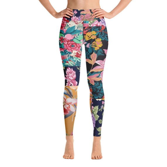 Leggings -(yoga fitness gym workout tights pants sports vintage for women girls cute athletic soft colorful unique abstract designer rave)
