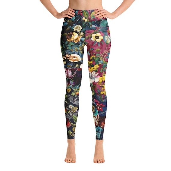 Leggings -(yoga fitness gym workout tights pants sports vintage for women girls cute athletic soft colorful unique abstract designer rave)