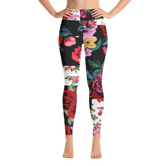 Leggings -(yoga fitness gym workout tights pants sports vintage for women girls cute athletic soft colorful unique abstract designer rave)