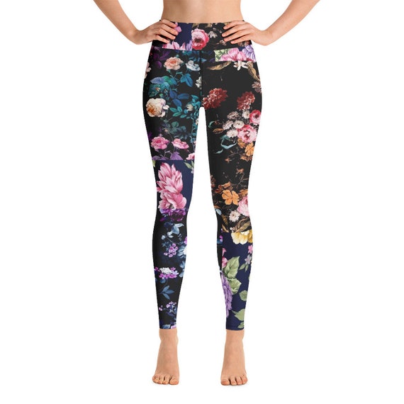 Leggings -(yoga fitness gym workout tights pants sports vintage for women girls cute athletic soft colorful unique abstract designer rave)