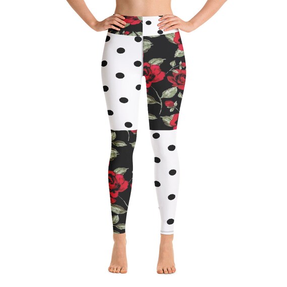 Leggings -(yoga fitness gym workout tights pants sports vintage for women girls cute athletic soft colorful unique abstract designer rave)