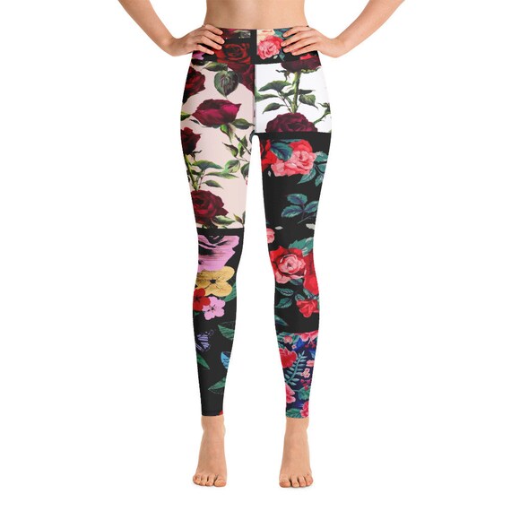 Leggings -(yoga fitness gym workout tights pants sports vintage for women girls cute athletic soft colorful unique abstract designer rave)