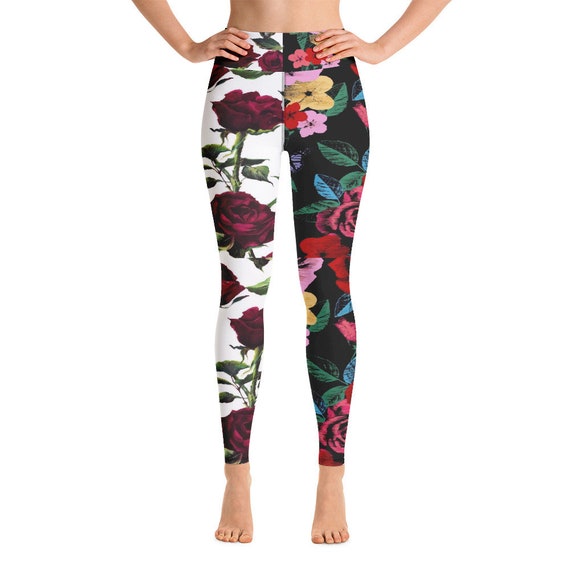 Leggings -(yoga fitness gym workout tights pants sports vintage for women girls cute athletic soft colorful unique abstract designer rave)