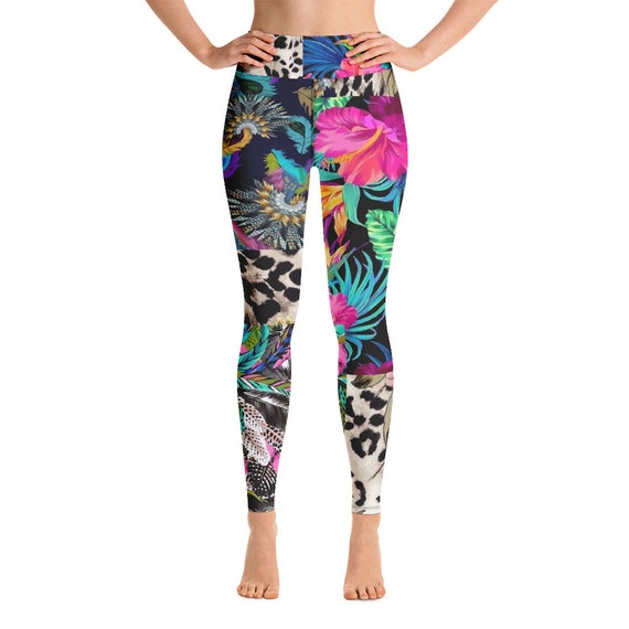 Leggings -(yoga fitness gym workout tights pants sports vintage for women girls cute athletic soft colorful unique abstract designer rave)